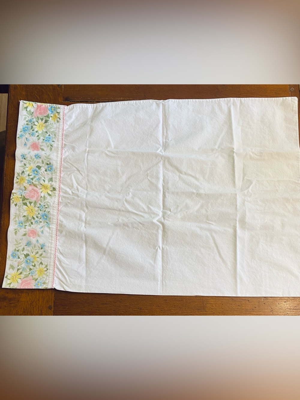 VTG 70s Springmaid Morning Garden Combed Percale 100% Cotton Standard Pillowcase
